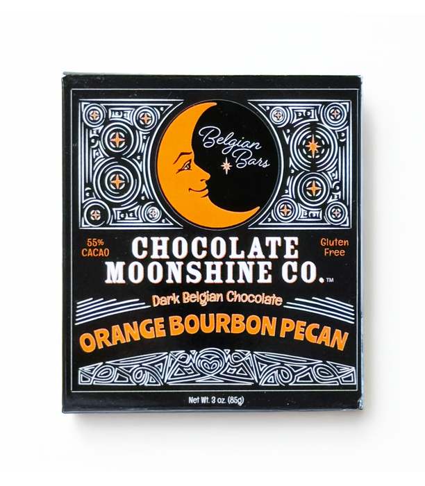 Dark Belgian Chocolate Orange Bourbon Pecan Belgian Bar