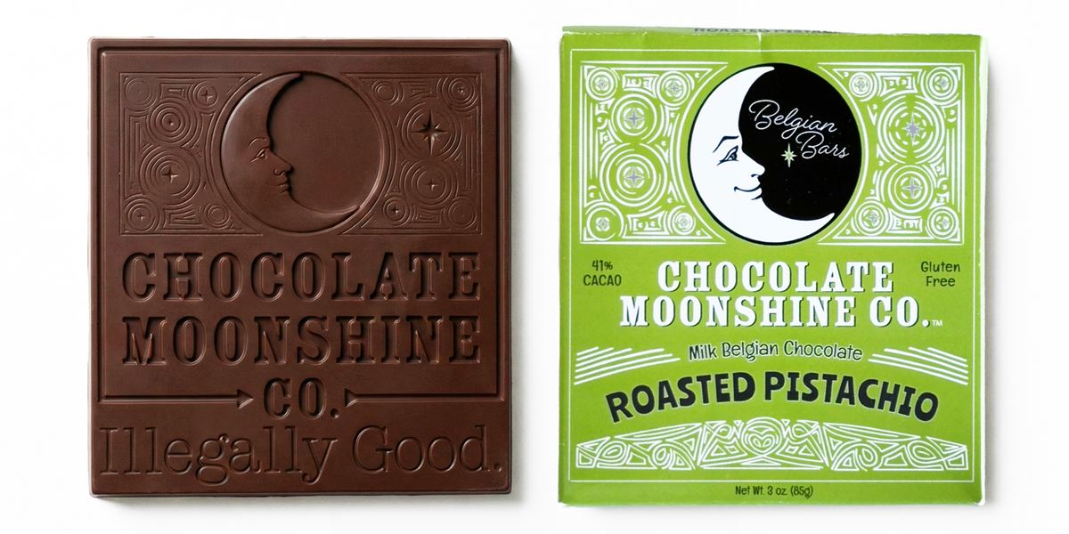 Roasted Pistachio Belgian Bar — Chocolate Moonshine Co.