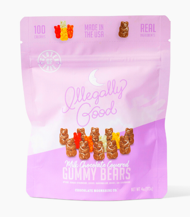 Chocolate Covered Gummy Bears - Snacking Bag