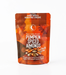 Packaging of pumpkin spiced almonds with chocolate on a white background