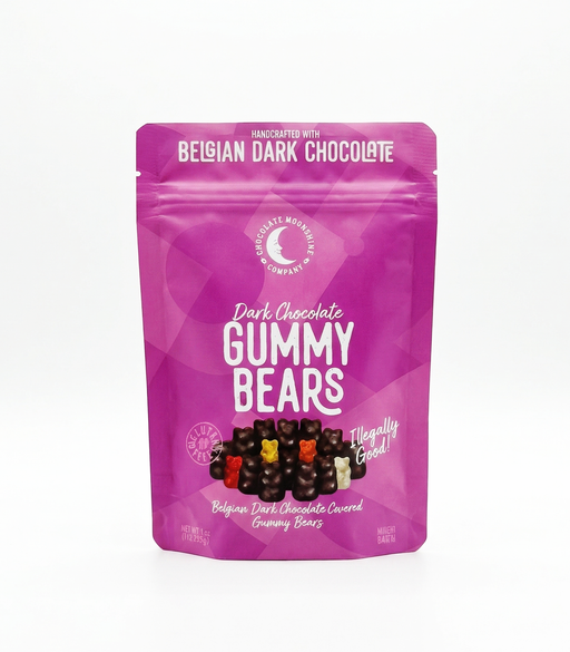 Dark Chocolate Covered Gummy Bears - Snacking Bag