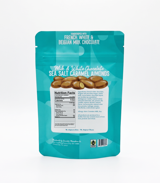 Sea Salt Caramel Almonds - Snacking Bag