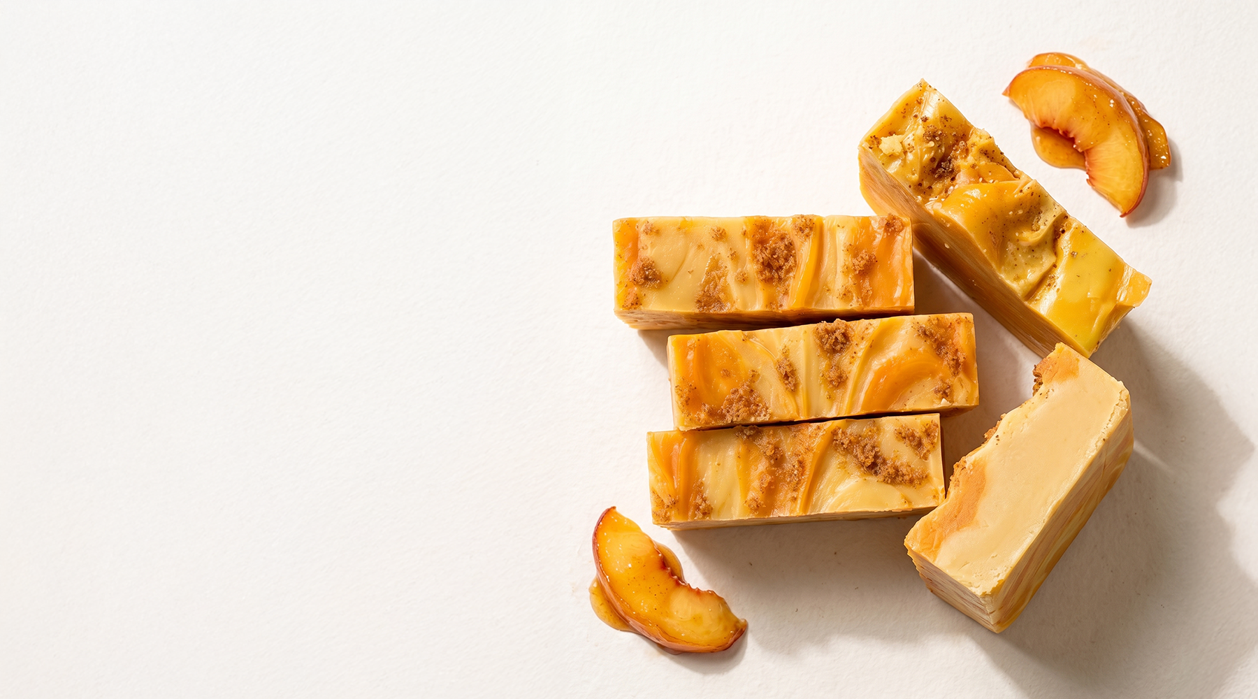 Bourbon Peach Cobbler Fudge