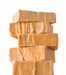 Stack of handmade vegan Peanut Butter Fudge on a white background