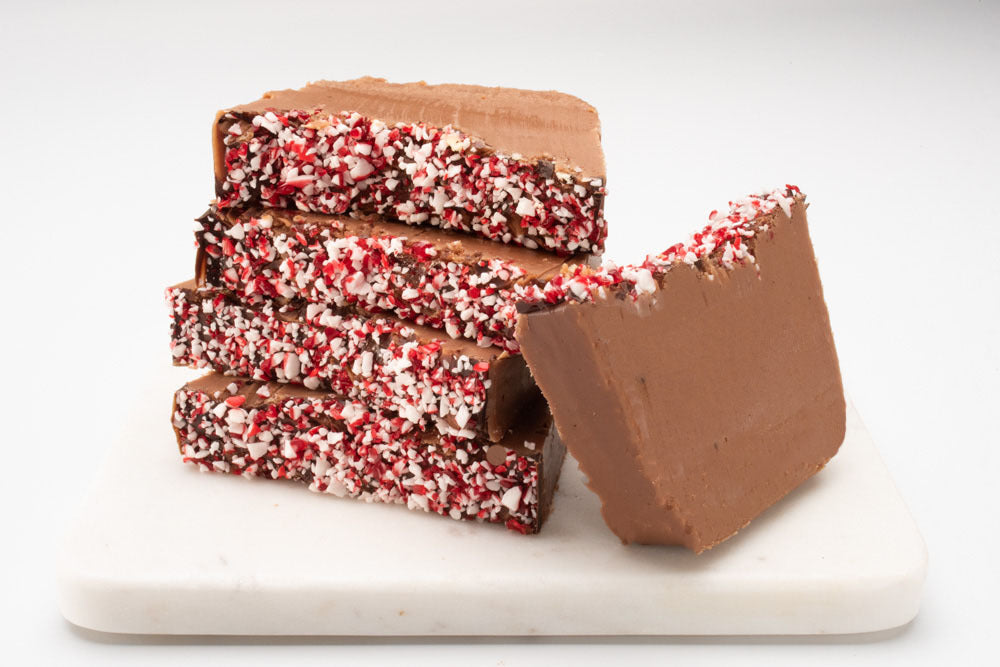 Chocolate Moonshine Fudge Peppermint Crunch Fudge