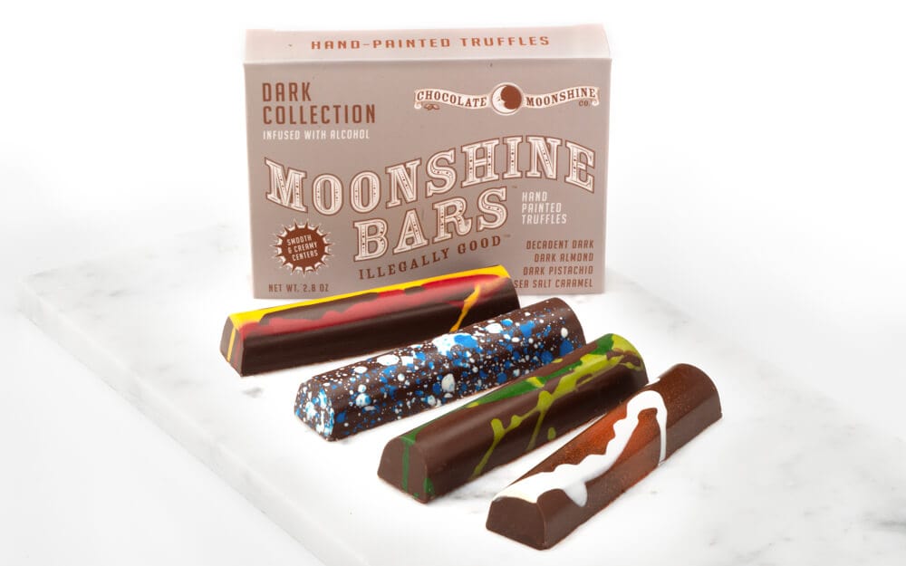 Chocolate Moonshine Moonshine Bars 4 pack 4 pk Dark Chocolate Truffle Collection