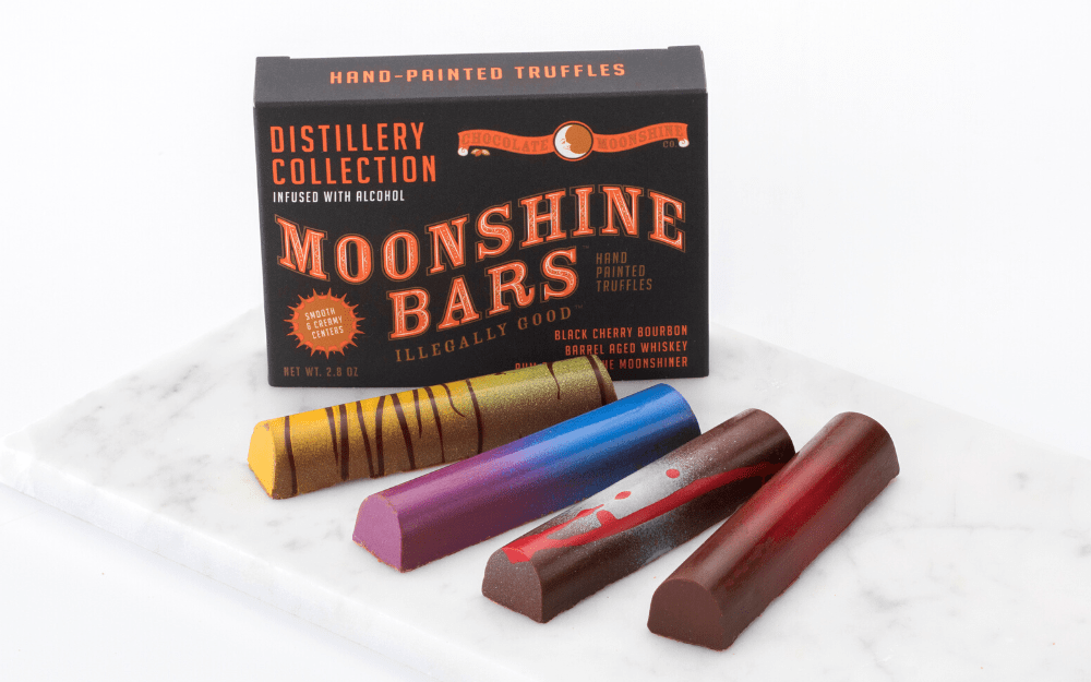 Chocolate Moonshine Moonshine Bars 4 pack 4 pk Distillery Truffle Collection